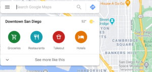 Google Maps Search Bar