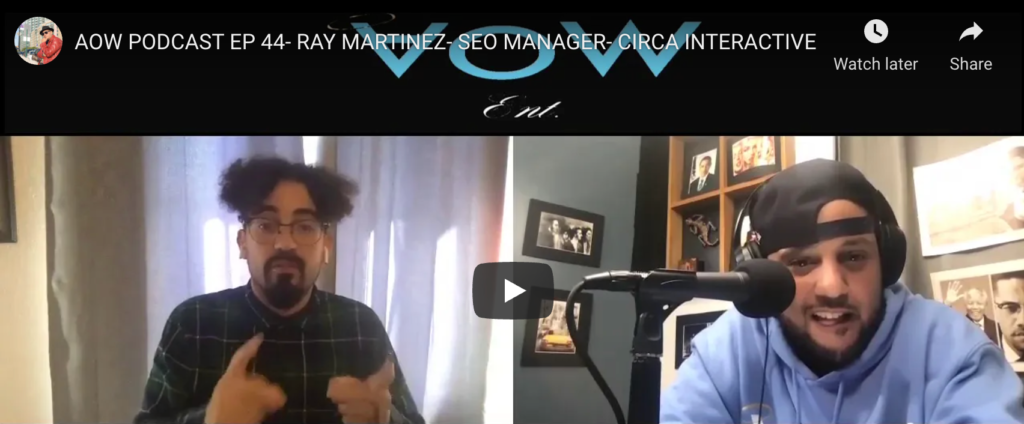 Ray Martinez on AOW Podcast Episode 44 